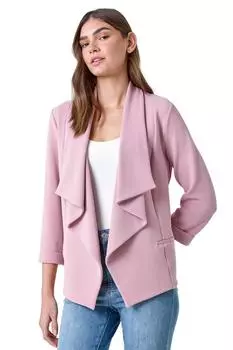 Фактурная эластичная куртка с водопадом спереди Roman, розовый