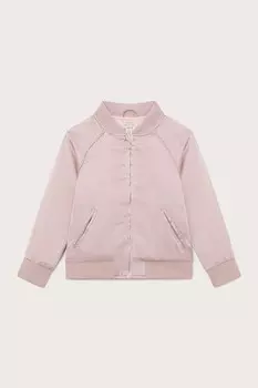 Фактурная атласная куртка бомбер Monsoon, розовый