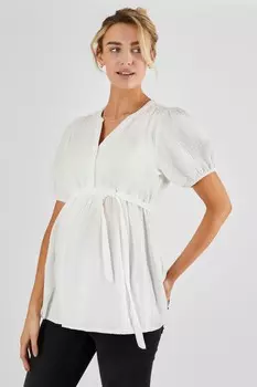 Фактурная блузка для беременных Jojo Maman Bb, бежевый