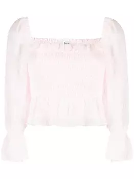 Фактурная блузка с цветочным принтом b+ab, розовый