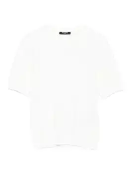 Фактурная футболка BALMAIN, белый