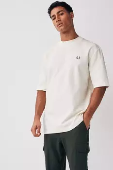 Фактурная футболка свободного кроя Fred Perry, белый