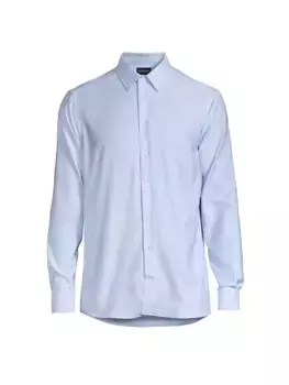 Фактурная классическая рубашка Emporio Armani, синий