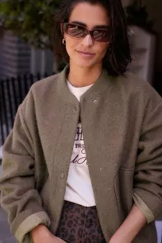 Фактурная куртка бомбер Next, коричневый