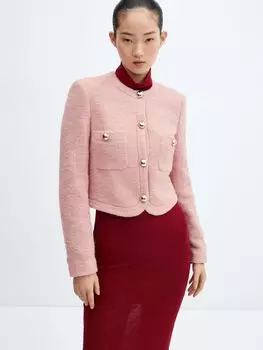 Фактурная куртка Diana Mango, розовый