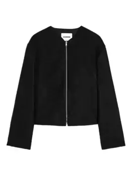 Фактурная куртка на молнии JIL SANDER, черный