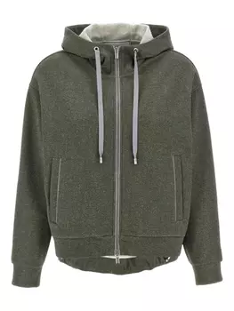 Фактурная куртка с капюшоном на шнурке Peserico, зеленый