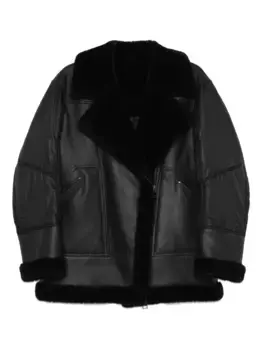 Фактурная куртка с подкладкой из овчины Blancha, черный