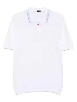 Фактурная рубашка поло Kiton, белый