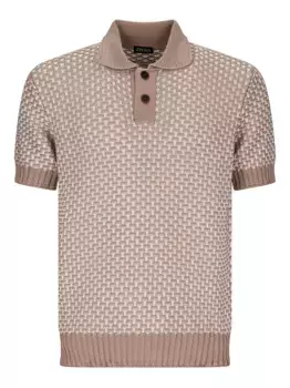 Фактурная рубашка поло Zegna, нейтральный