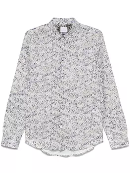 Фактурная рубашка с цветочным принтом PS Paul Smith, синий