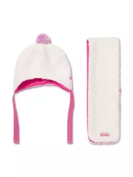 Фактурная шапка бини с помпоном Billieblush, белый