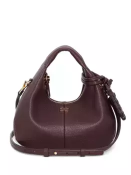 Фактурная сумка-тоут размера мини GANNI, коричневый