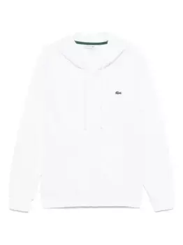 Фактурная толстовка на молнии Lacoste, белый