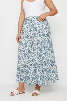 Фактурная юбка макси Yours Curve, белый