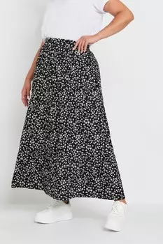 Фактурная юбка макси Yours Curve, черный