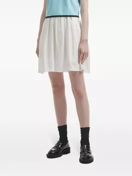 Фактурная юбка мини А-силуэта b+ab, белый