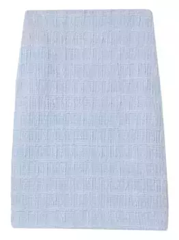 Фактурная юбка в клетку St. John, синий