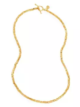 Фактурное колье с золотистыми бусинами DOWER AND HALL, золотой