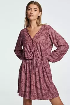 Фактурное мини-платье с цветочным принтом Next, лиловый