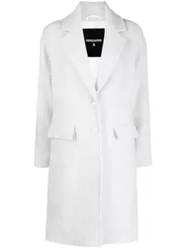 Фактурное однобортное пальто Patrizia Pepe, серый