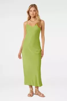 Фактурное платье-комбинация Fern Forever New, зеленый