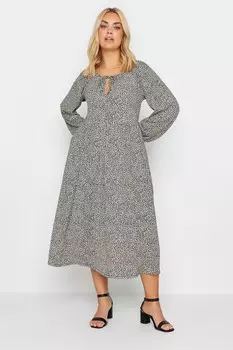 Фактурное платье мидакси Yours, черный