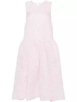 Фактурное платье миди без рукавов Cecilie Bahnsen, розовый