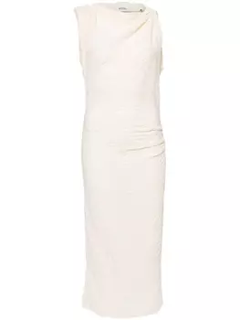 Фактурное платье миди Franzy ISABEL MARANT, бежевый