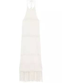 Фактурное платье миди Nanushka, нейтральный