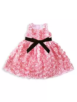 Фактурное платье розового цвета для маленьких девочек и девочек Joe-Ella, розовый