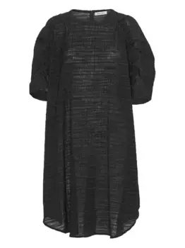 Фактурное платье с объемными рукавами Henrik Vibskov, черный