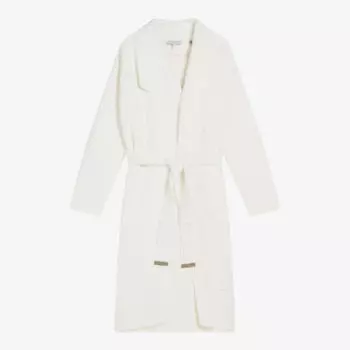 Фактурное трикотажное пальто Maxence с запахом спереди Ted Baker, белый