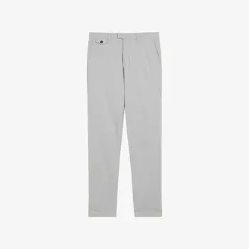 Фактурные брюки Haydae узкого кроя из эластичного хлопка Ted Baker, серый