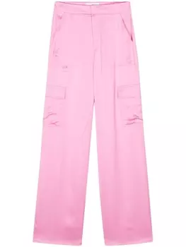Фактурные брюки карго Chiara Ferragni, розовый