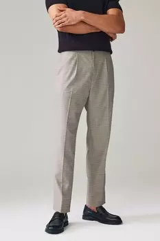 Фактурные брюки с боковыми регулировками Next, серый