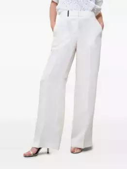 Фактурные брюки с прямыми карманами Peserico, белый