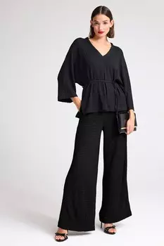 Фактурные брюки с широкими штанинами Next, черный