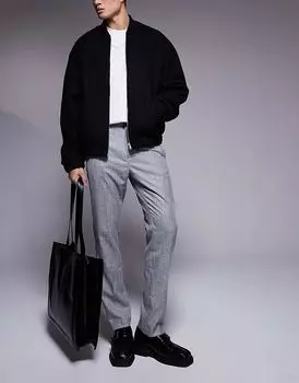 Фактурные брюки серого цвета River Island