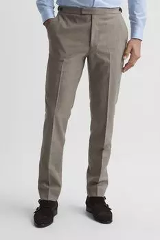 Фактурные брюки узкого кроя Reiss с завязками Reiss, коричневый