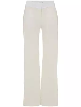 Фактурные брюки Victoria Beckham, белый