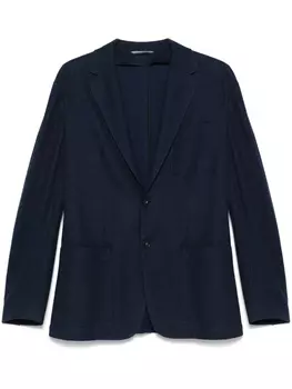 Фактурный блейзер Canali, синий