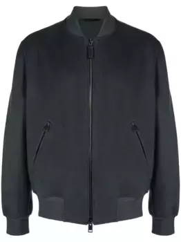 Фактурный бомбер Brioni, синий