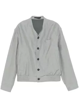 Фактурный бомбер Giorgio Armani, серый