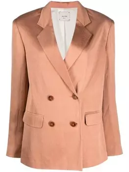 Фактурный двубортный блейзер Alysi, оранжевый