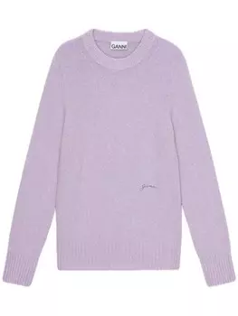 Фактурный джемпер GANNI, фиолетовый