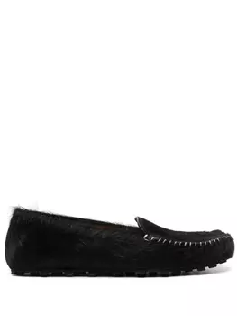 Фактурный флис Лоферы Marni, черный