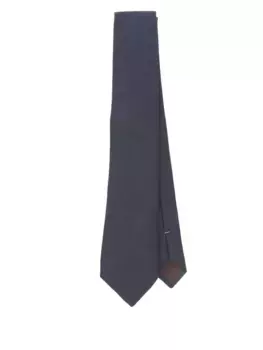 Фактурный галстук из смесовой шерсти Canali, синий