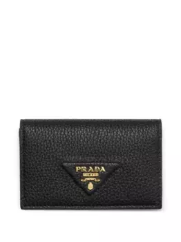 Фактурный кардхолдер Prada, черный