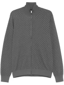 Фактурный кардиган Brioni, серый